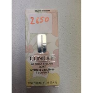 Clinique All About Shadow Quad Palette 06 PINK CHOCOLATE 0.16oz/ 4.8g New In Box
